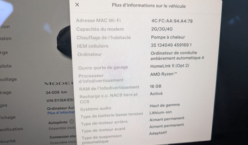Tesla Model S LR 2023 Noir complet